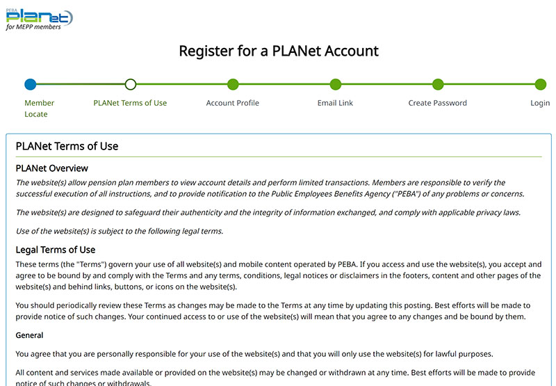 Member Account Registration